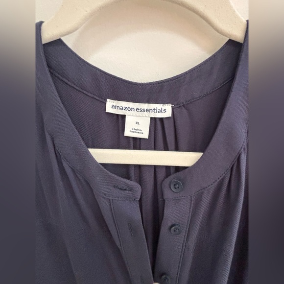 Amazon Navy Blue Button-Down Dress - Picture 3 of 5